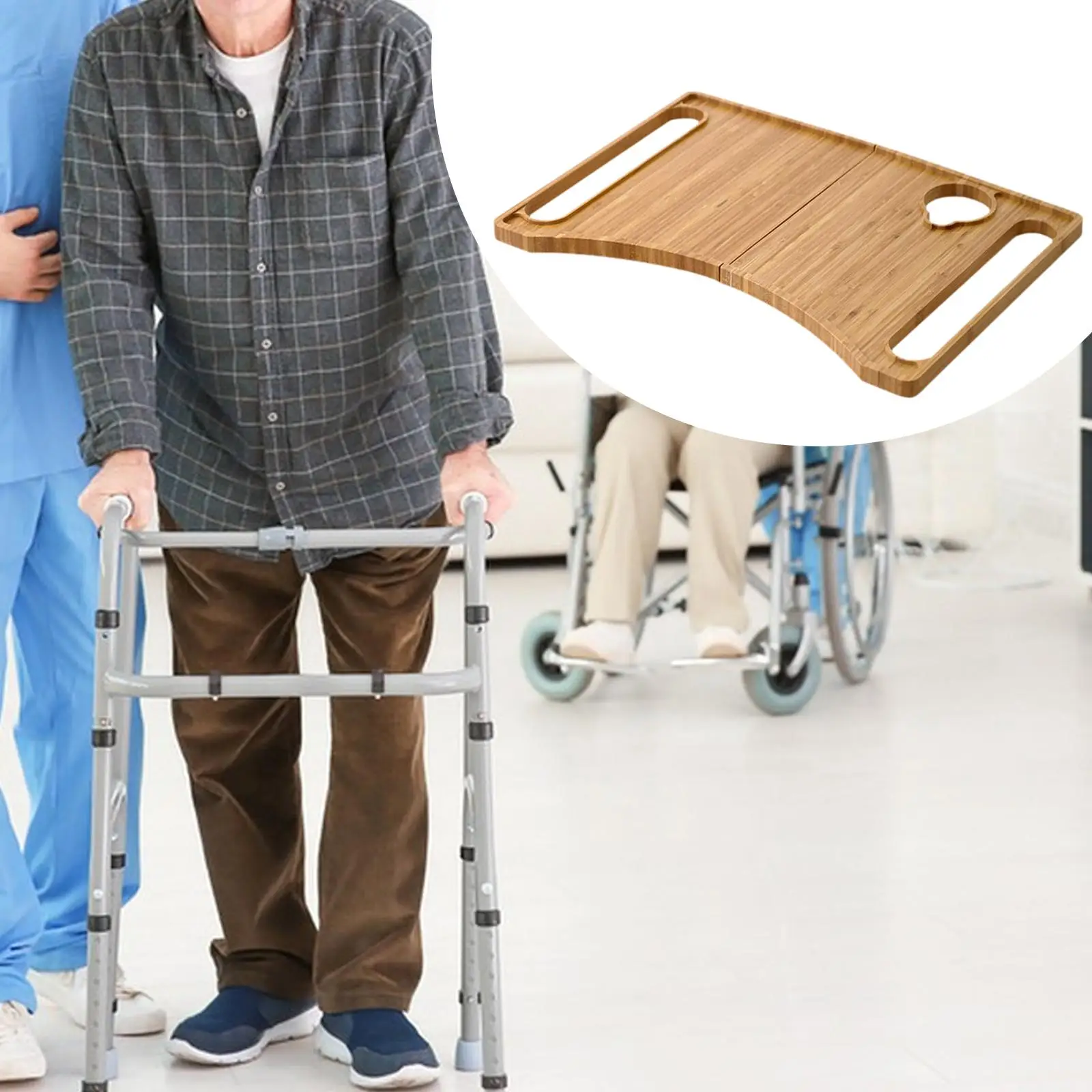 

Walker Food Tray Easy Installation Removable Gift Wooden Walker Dining Table