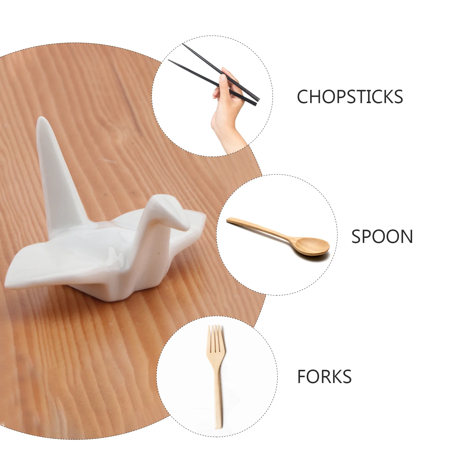 

6 Pcs Japanese-style Ceramics Chopsticks Rack Holder for Table Rest Cute Fork Material