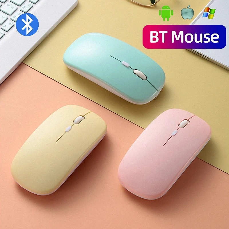 Wireless Mouse Bluetooth Colorful Mouse Computer Silent Mause Ergonomic Mini Optical Mice For ipad laptop 3 Levels DPI