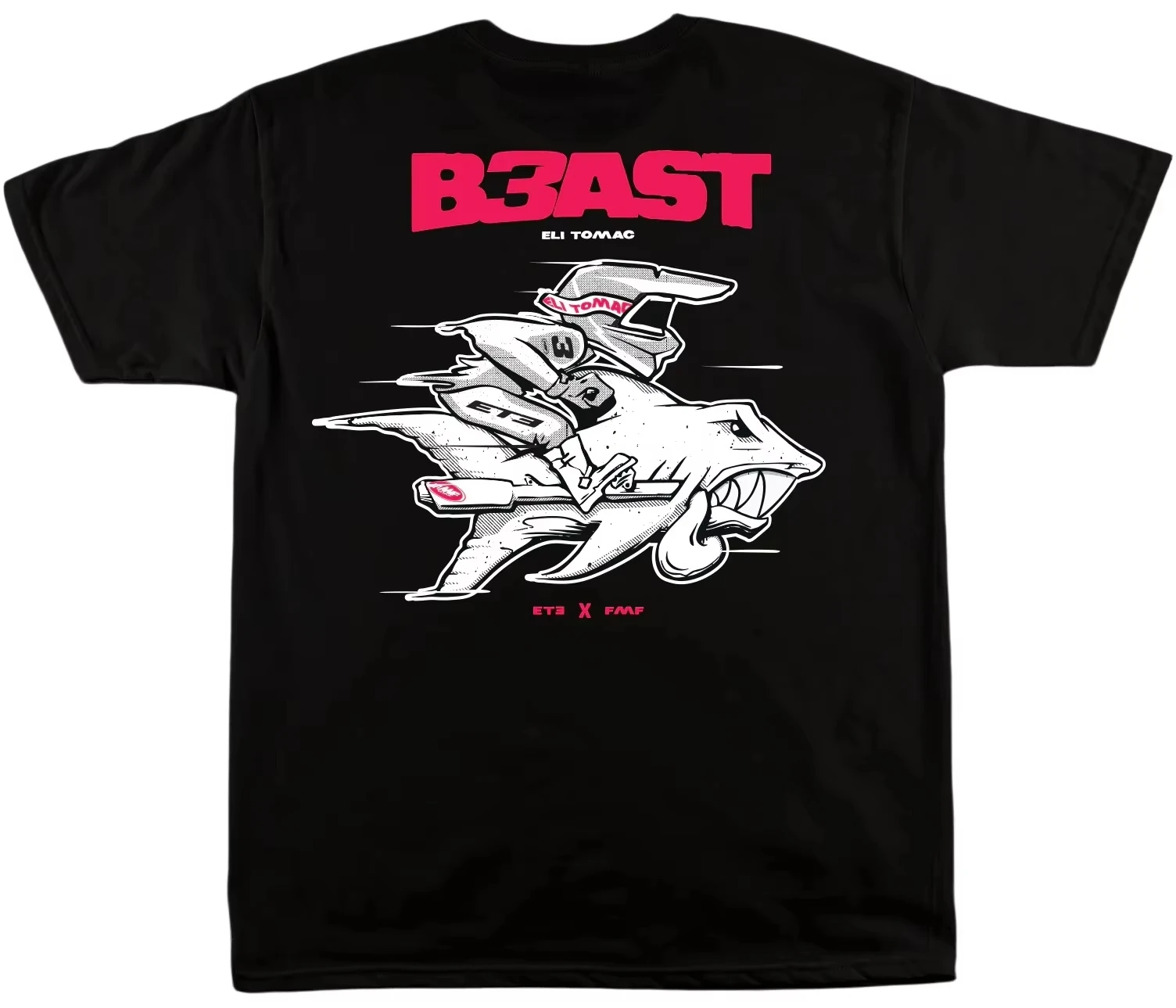 

B3AST ELI TOMAC X FMF Racing T-Shirt Men Women Cotton Short Sleeve Trend Brand T-shirt Y2k Tops Summer Clothes Men's Clothing