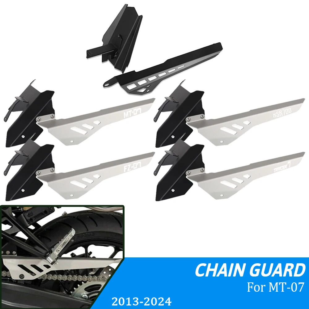 For Yamaha MT-07 MT-07 MT07 FZ07 XSR700 TRACER 700 GT 2016-2023 Motorcycle Chain Guard Cover Sprocket Frame Case Shell Protector