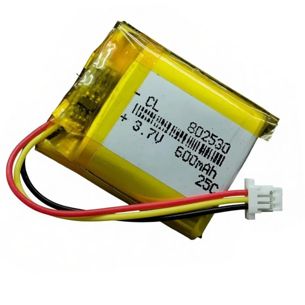 1-10PCS 802530 600mAh 3.7V With SH 1.0mm 3P Connector Lithium Polymer Rechargeable Battery For GPS MP3 Bluetooth Speaker Headset