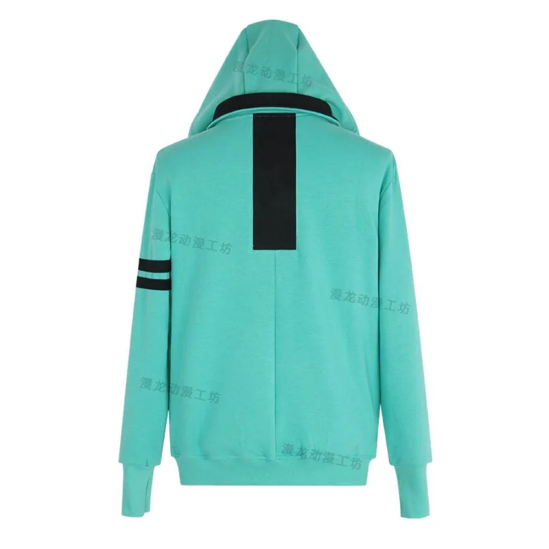 Anime Kaneki Ken Cosplay Costume Green Hooded Sweatshirt Zipper Jacket Coat for Men Role Play Outfit Casual Clothing view 6