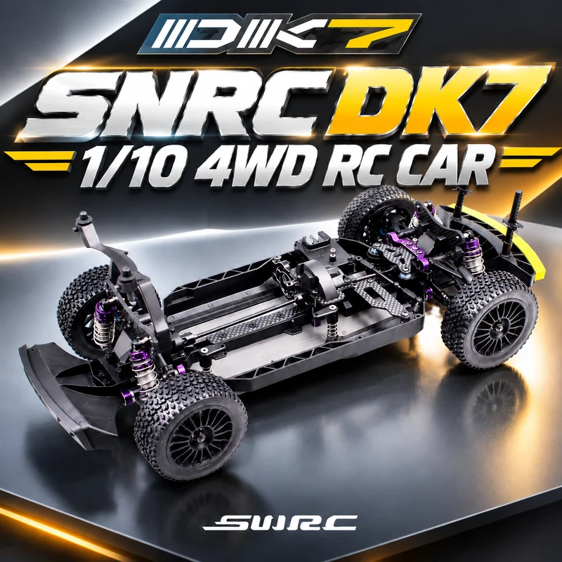 SNRC DK7 1/10 New Shaft‑Driven Remote Control 4WD Rally Off‑road Vehicle Electric RC Frame Chassis Model With Transparent Shell