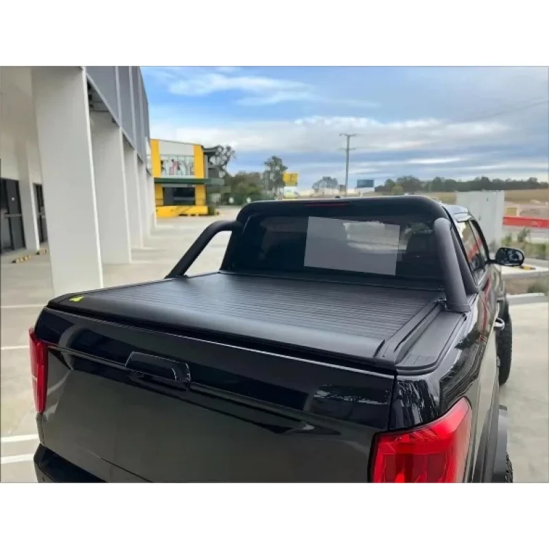 

FOR Muss Short Bed Automatic Tonneau Cover Retractable Electric Roller Shutter Waterproof Truck Lid NP300 Locking Lock