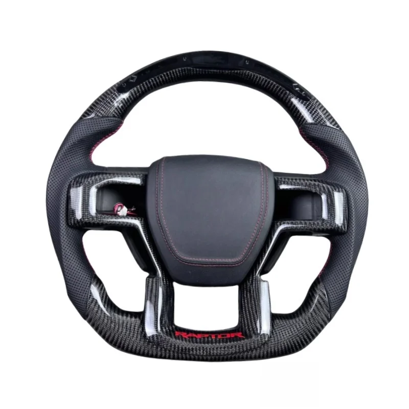 

Customized Carbon Fiber Steering Wheel for Ford Ranger Raptor F150 2015 2016 2017 2018 2019 2020 LED Car Steering Wheels