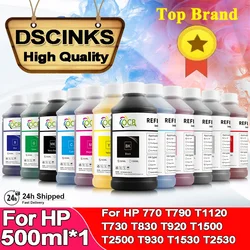 500ML Pigment Ink For HP T770 T790 T1120 T1200 T1300 T620 T610 T1100 T2300 Z2100 Z5200 Z3100 Z3200 Z5400 T920 T930 T2530 Printer