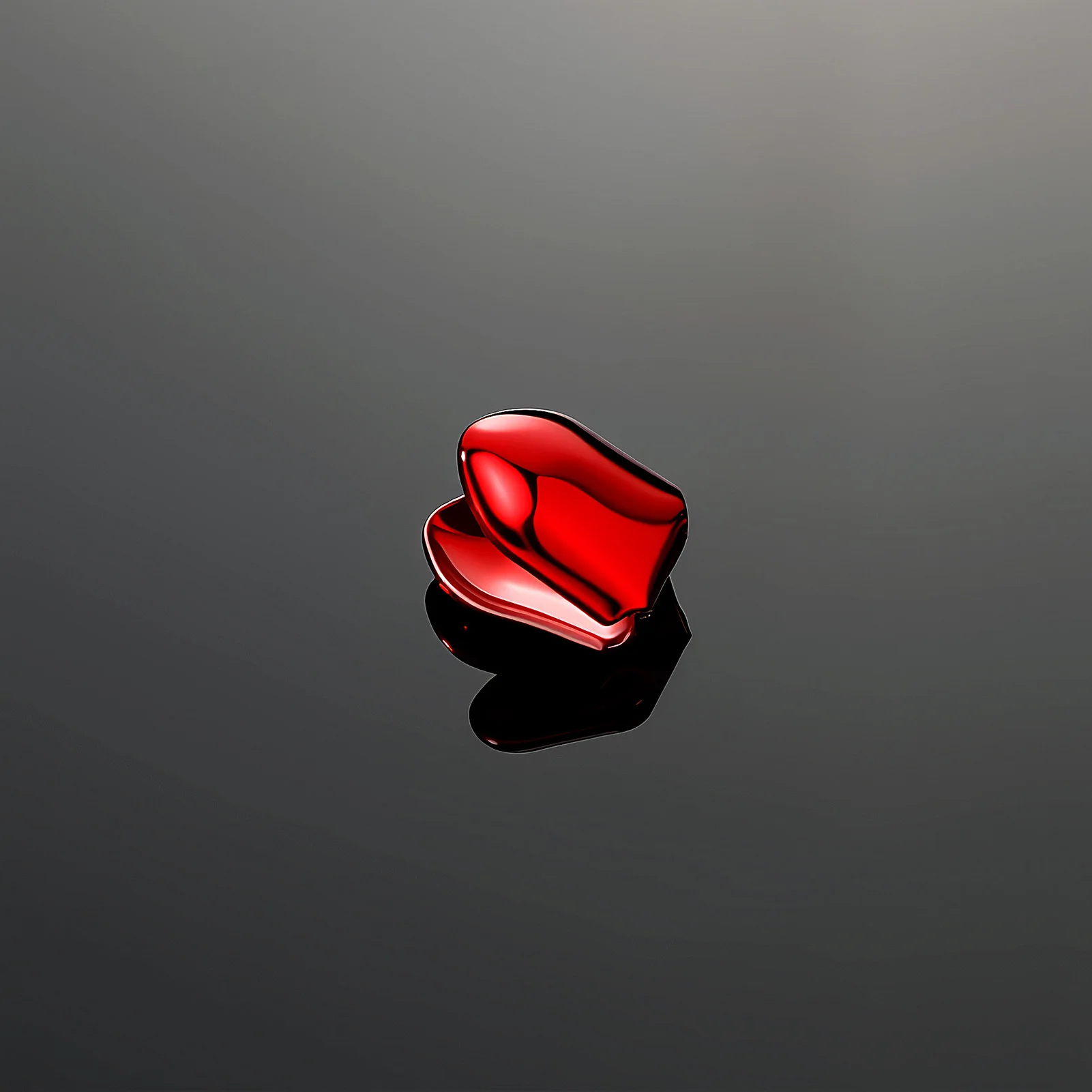 Red Single Tooth Grill Mirror Plated Hip Hop Accessories