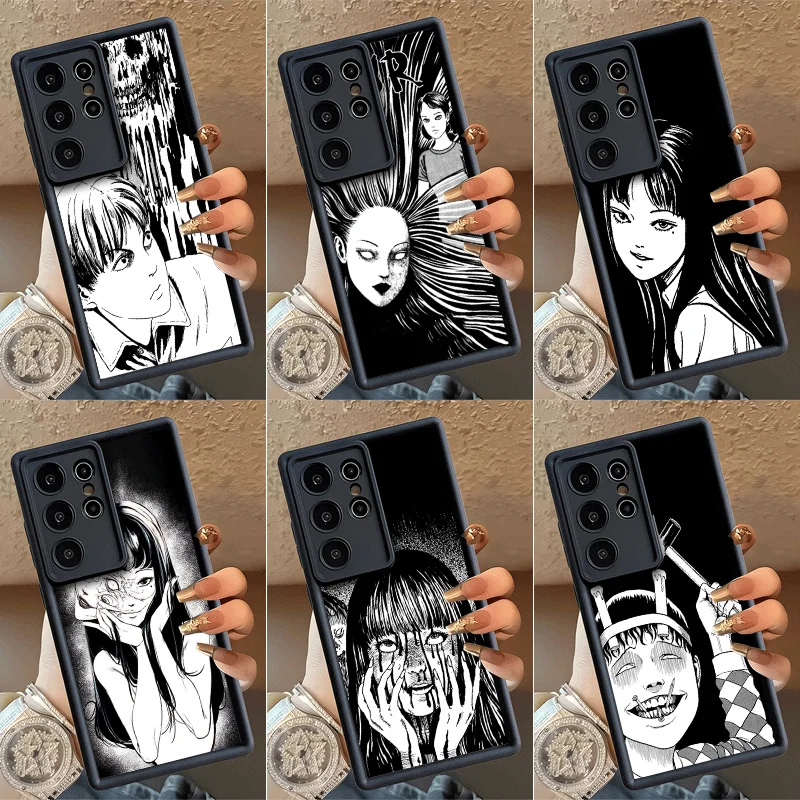 Japanese Horror Anime Shockproof Phone Case For Samsung Galaxy S23 S24 S25 S26 Ultra S21 FE S20 Plus 5G Silicone Cover