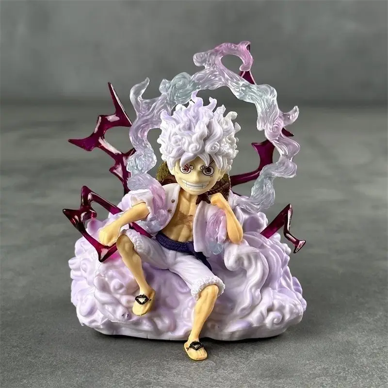One Piece Gear 5 Nika Sitting Nika Road Anime Figure Statue Car Toy Model Decoration Luffy - view 4
