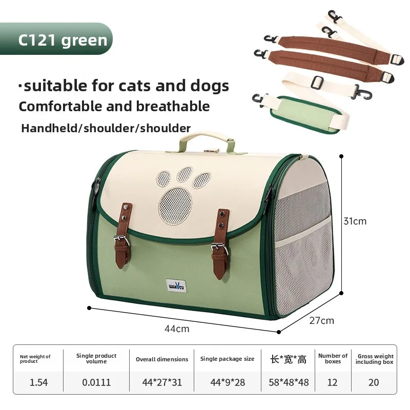 Multifunctional outdoor pet nest, portable single-shoulder portable double-shoulder large-capacity pet backpack