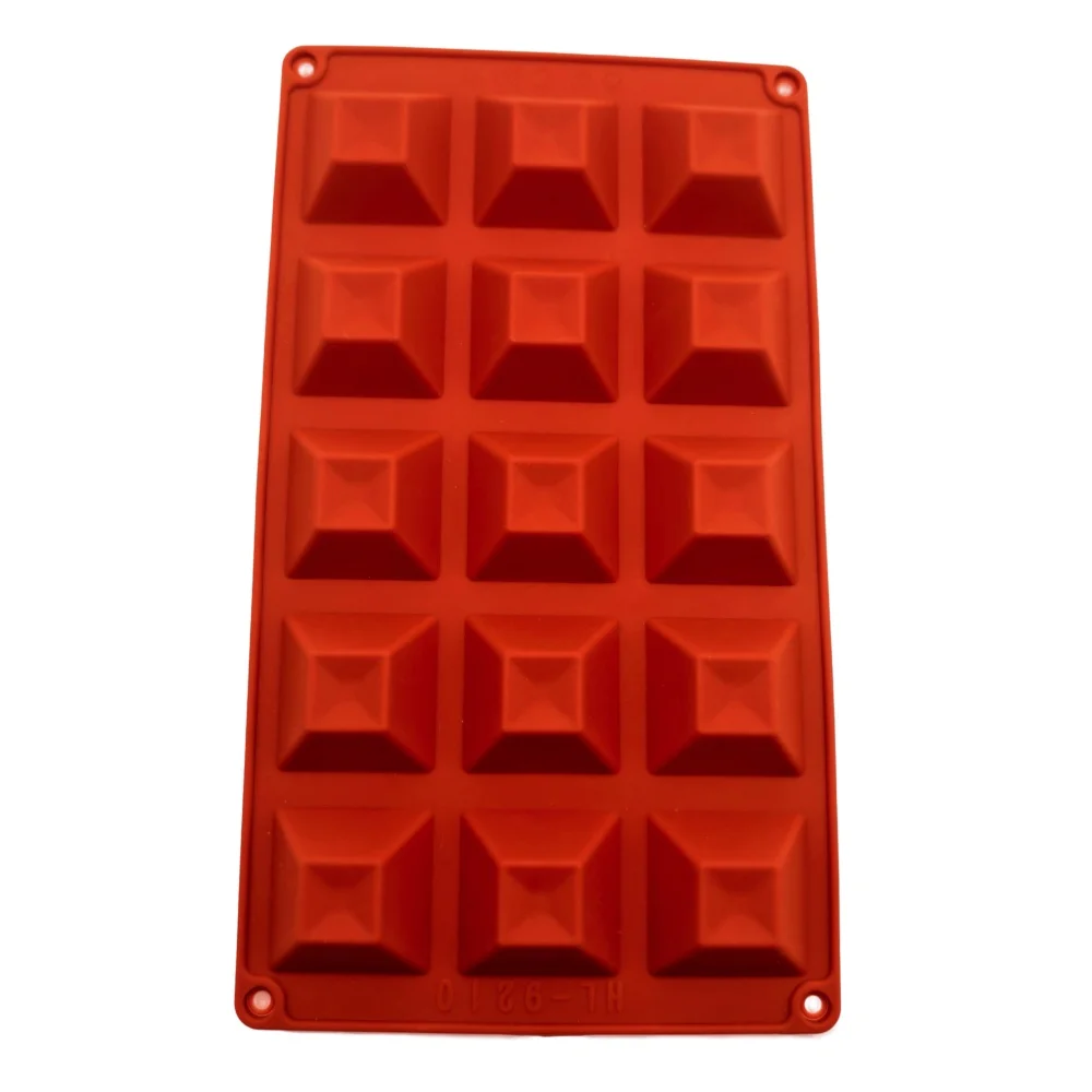 Top Diamond Pyramid Shape Silicone Chocolate Mold 15 Hole DIY Pyramid Biscuits Ice Grid Chocolate Cake Pastry Mould Baking Tools