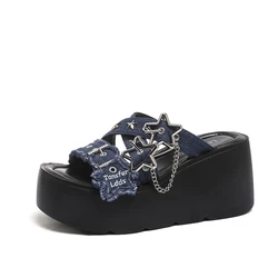 9CM Platform Slippers Sandals Woman Bowknot Thick Sole Slippers Women Chunky Flip Flops Summer Casual Beach Slides Zapatos Mujer