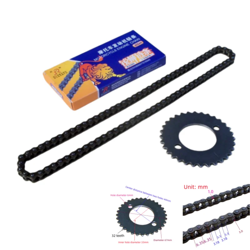 WY125 is suitable for Wuyang Honda CB150 25H 98L XL75 80S XR 100R CT90 CRF motorcycle small chain timing gauge chain timing gear