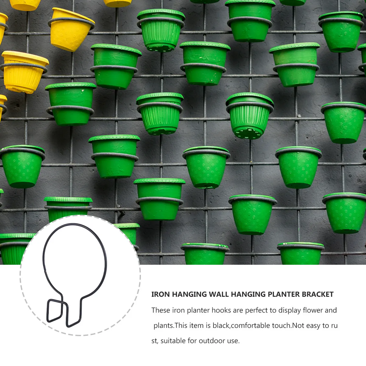 

Комплект из 2 кронштейнов для уличных цветочных горшков, устойчивых к ржавчине, настенные крючки для кашпо, для декора балкона и сада, подвесные держатели для растений