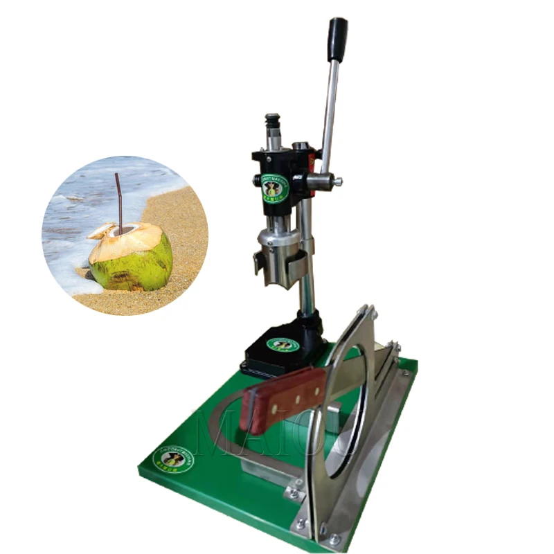 Green Coconut Punching Machine Fruit Open Drilling Knife Stainless Steel Manual Coconut Cap Opener Coconut Shell Opening Tool