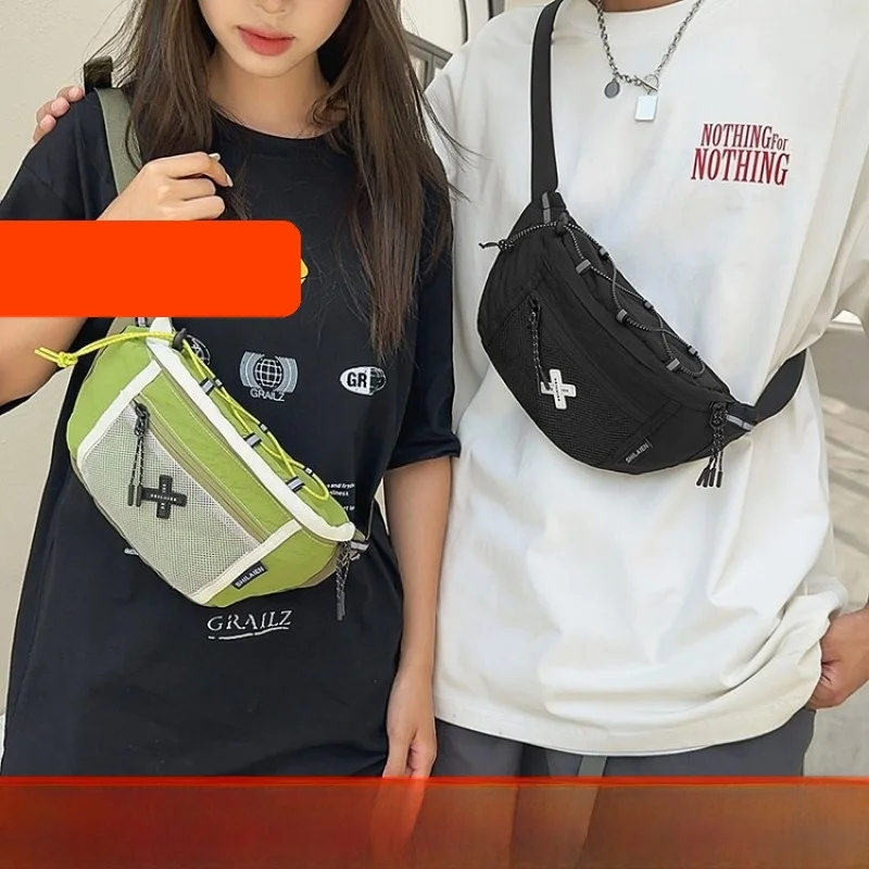 

Новинка 2024 года, спортивная нагрудная сумка для отдыха, для пеших прогулок, путешествий, водонепроницаемая сумка через плечо, повседневная нейлоновая ткань, застежка-молния, средний размер