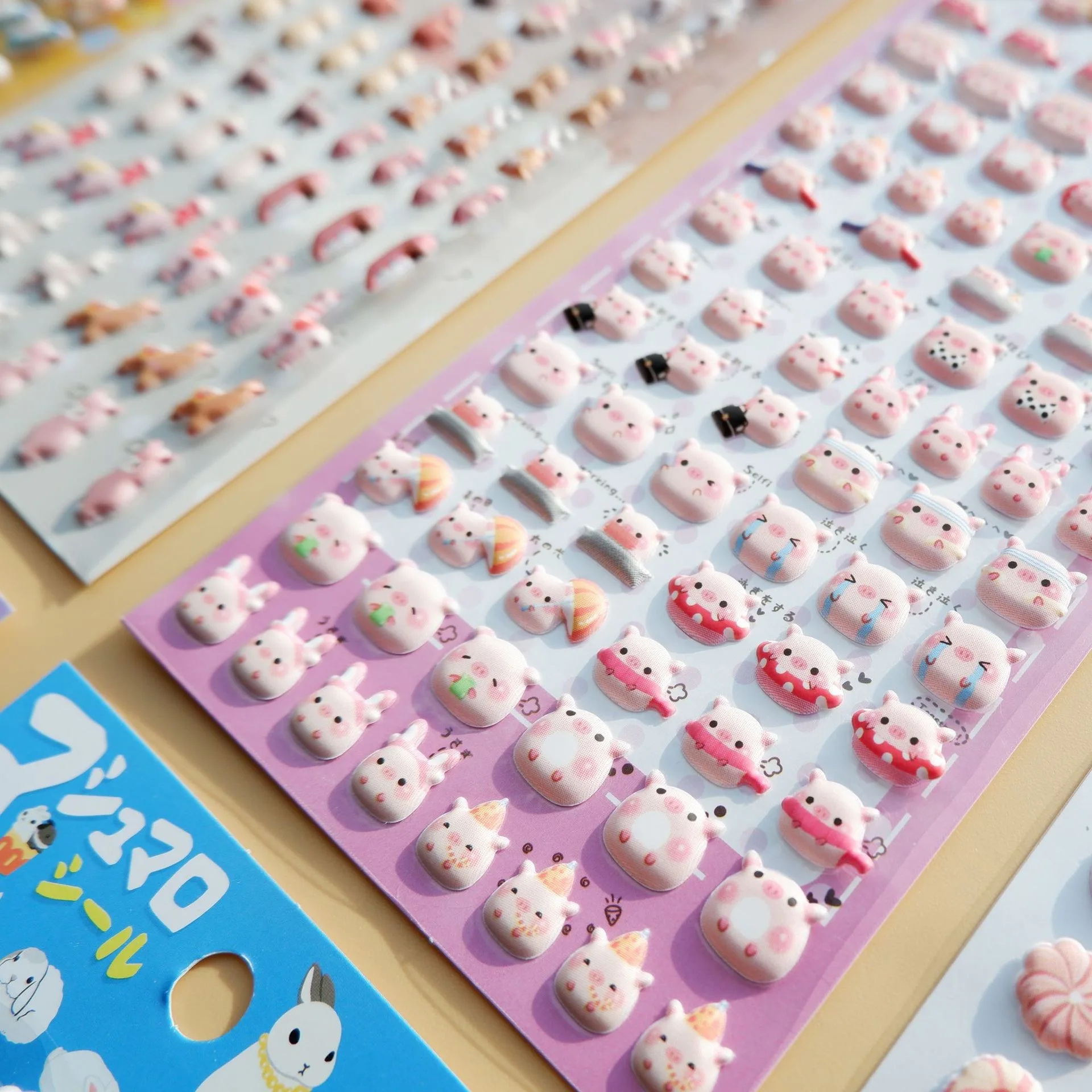 Kawaii 3D Mini Stickers Super Cute Animals Fruits Foods Pets Bubble Sticker