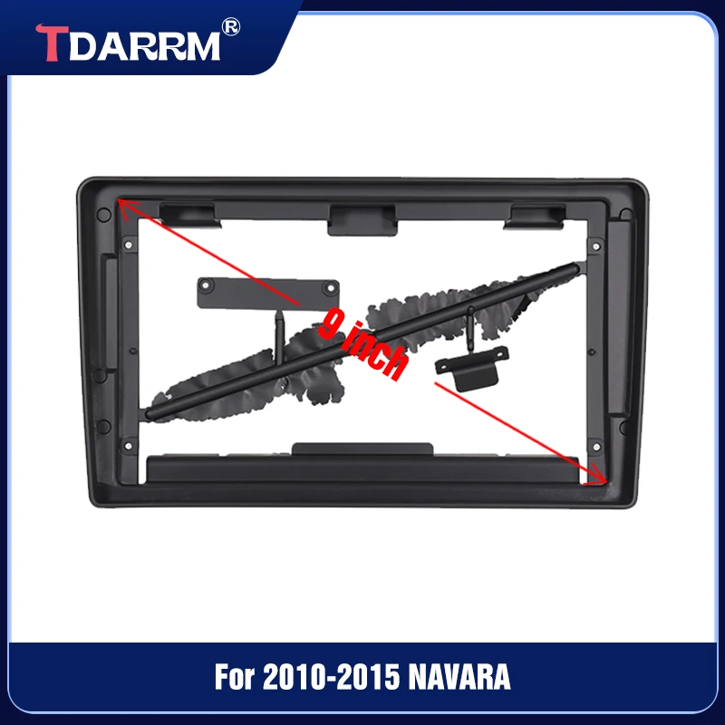 Car Radio Fascia For 2010-2015 NAVARA 9 Auto Stereo 2 Din Audio Install Dash Panel Surround Frame Kit Bezel