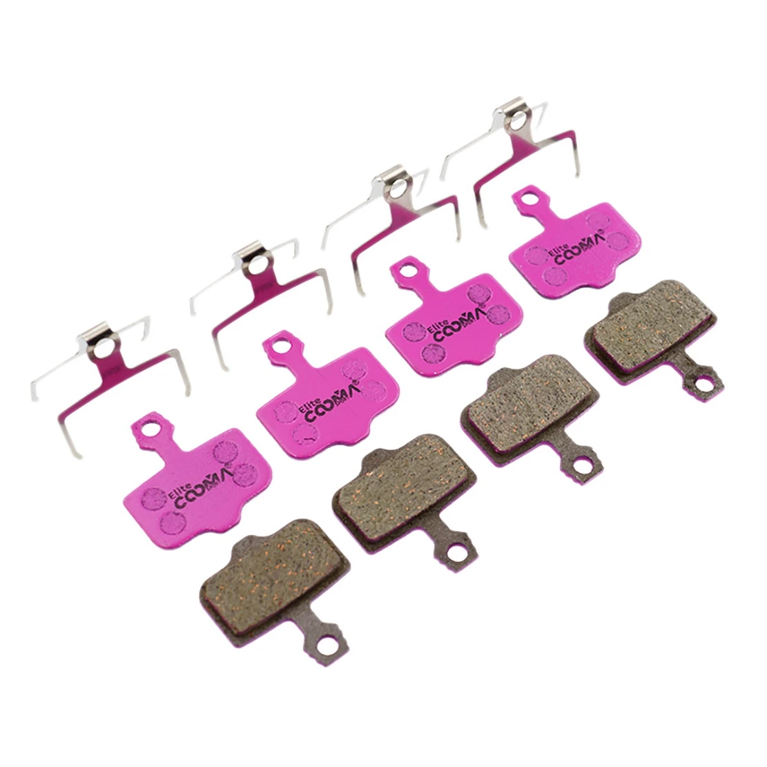 COOMA SPORT 4 Pairs Ceramic Bicycle Disc Brake Pads for SRAM DB LEVEL, AVID Elixir R, CR, CR Mag, 1/3/5/7/9, X.0, XX