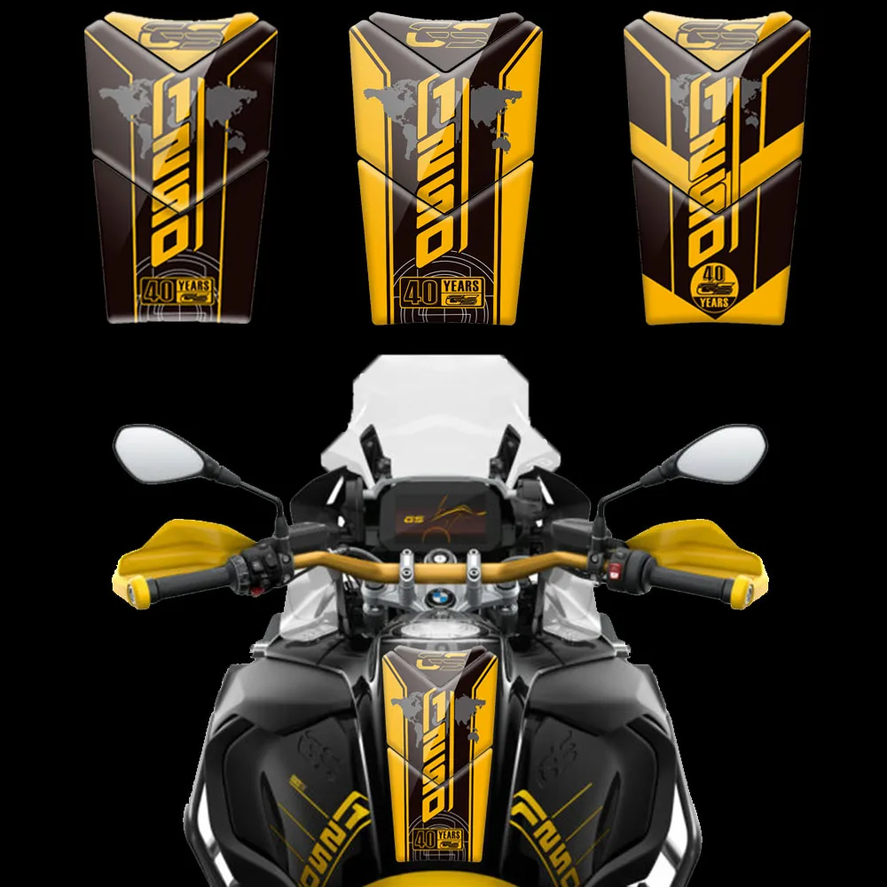 

For BMW R1250GS Adventure R1200GS 40th Motorcycle Paint Protection Decals 3D Gel Fuel Tank Pad Conversion Stickers Accessories