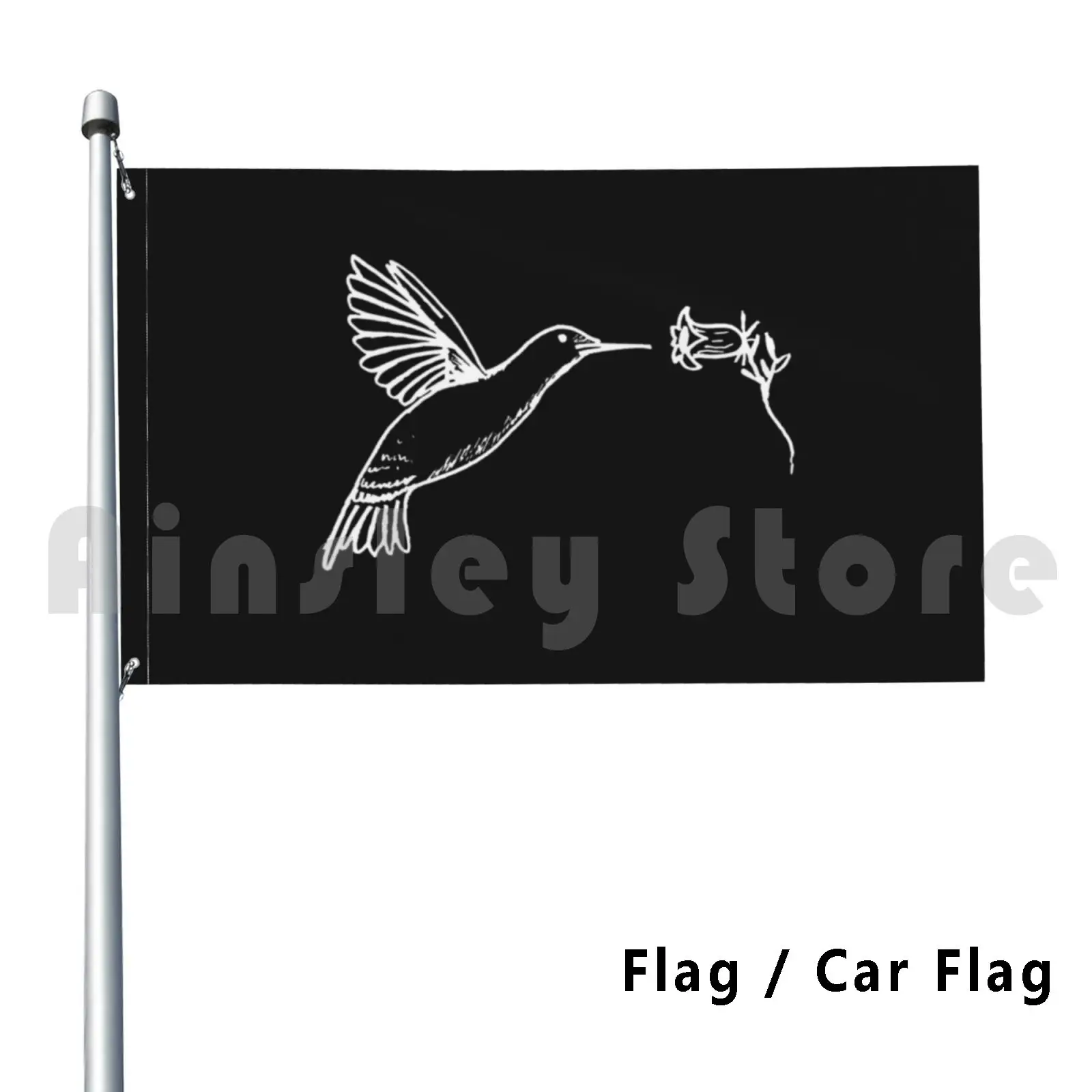 Hummingbird Outdoor Decor Flag Car Flag Hummingbird Eagle Falcon Parrot Canary Bird Flower Floral Nature Animal