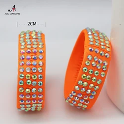 Pulsera elástica de baile para niña adulta, accesorios de cristal a la moda, ropa a juego para fiesta de cóctel, vientre moderno latino personalizado, novedad de 2024