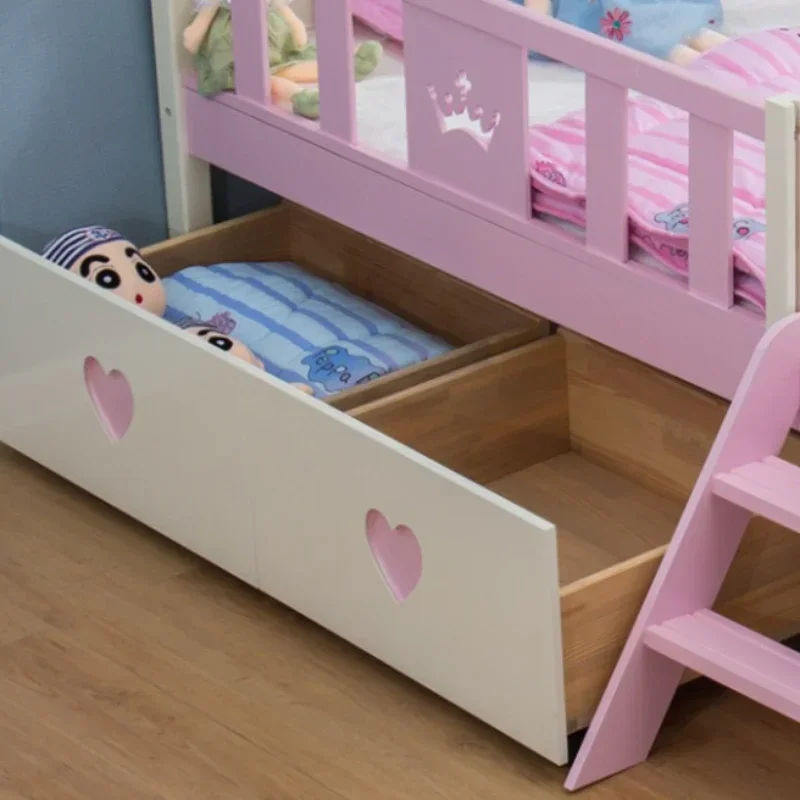 Cama moderna de madera maciza para niños pequeños, muebles de dormitorio, casa de princesa, diseño de Loft, SR50CB