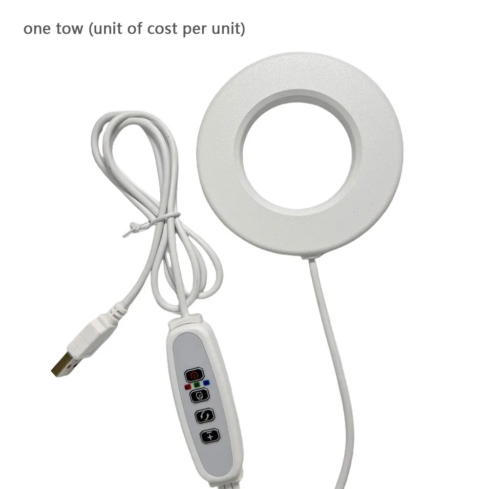 

Full Spectrum Plant Growing Lamp 3/9/12H Timer LED Halo Plant Lamp 4 Dimmable Levels Under Cabinet Plant Lamp for Small Plants