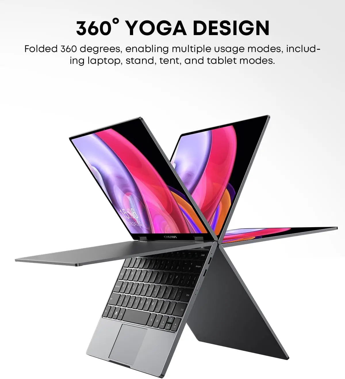 CHUWI MiniBook X 2-in-1 Laptop Intel N150(up to 3.6GHz) 512GB ROM 12GB/16GB LPDDR5 10.51" 2K FHD IPS Windows 11 Laptops