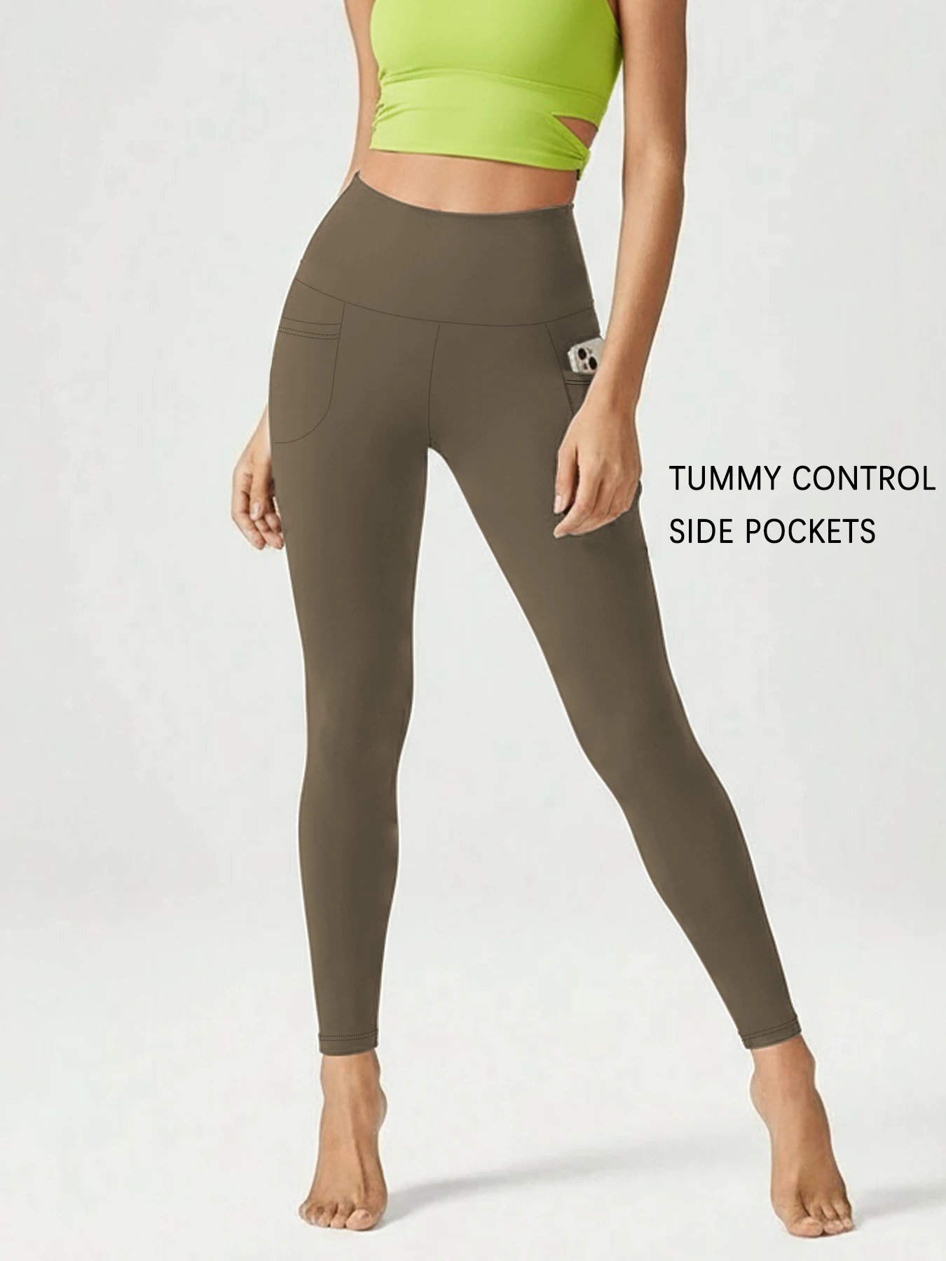 

Super Soft High Waisted Leggings with Pockets - Women's Tummy Control Yoga Pants for Workout and Casual Life