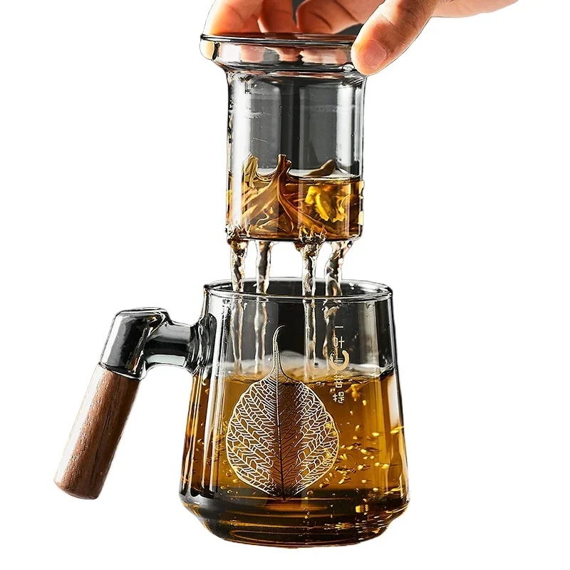 

Tea cup tea separation cup filter high temperature lead-free glass flower teapot office water cup