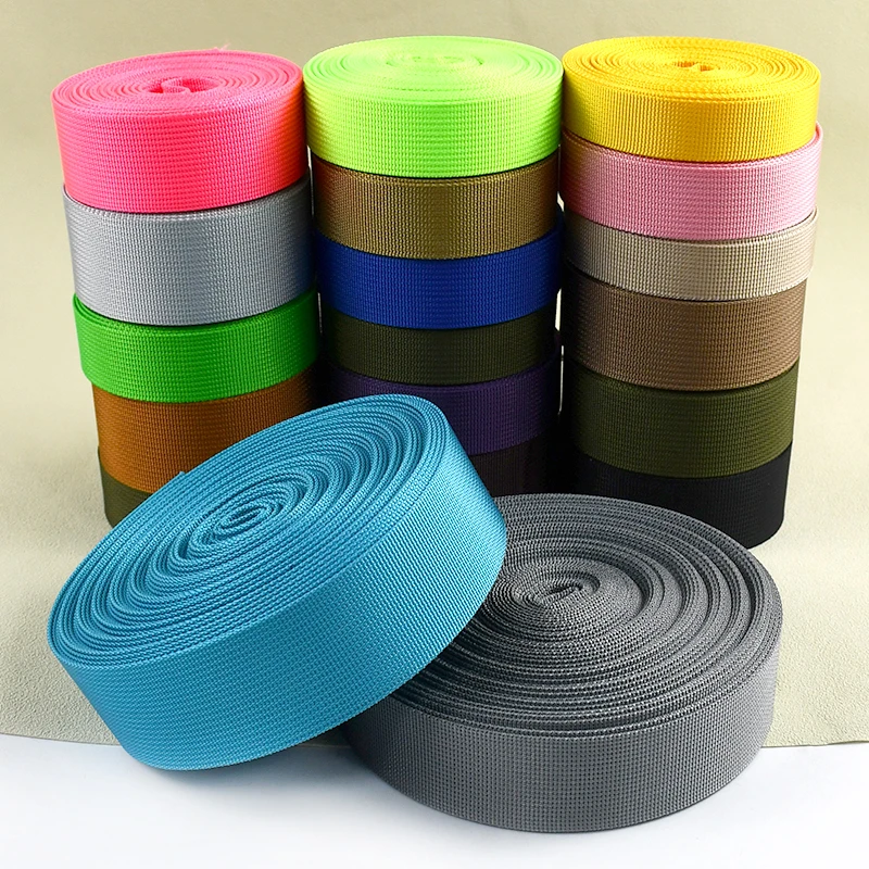 

10M 20/25/32/38/50mm Nylon Webbing To The Meter Seatbelt Webbings Strap Clothes Decorative Ribbons for Sewing Bias Band Trims
