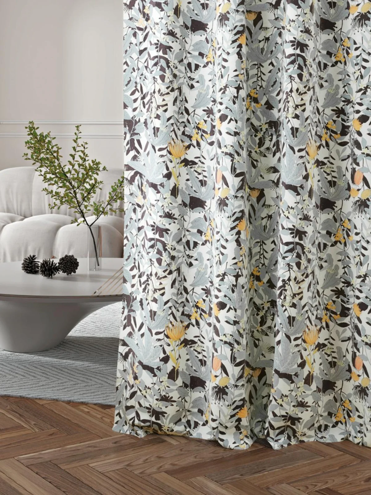 

Высококачественная ретро-американская ткань для штор из хлопка и льна в стиле джунглей, настраиваемая, декоративная, светонепроницаемая, для спальни