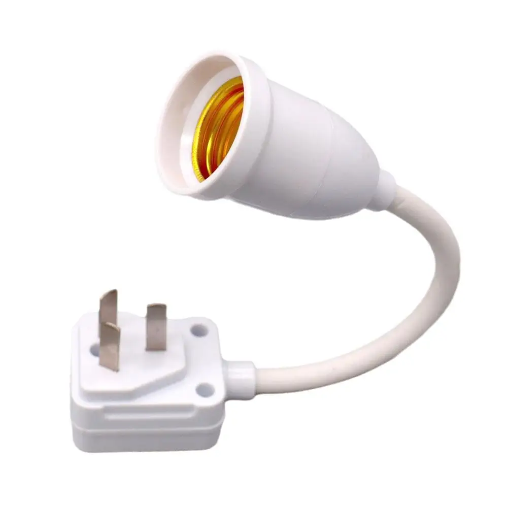 E27 lampa konwersja lampy Led Eu Us wtyczka elastyczna wtyczka Adapter przełącznik lampy uchwyt na ścianę do zginania Q8q9