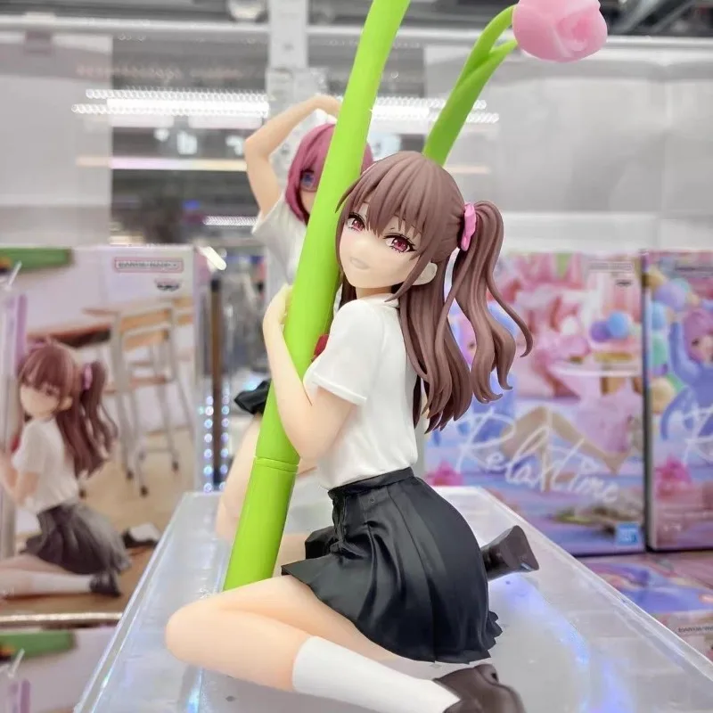 Tachibana Mihari Sitting Pose Anime Figure Pen Holder Rubik's Cube 2D Cute Girl Model Desk Ornament
