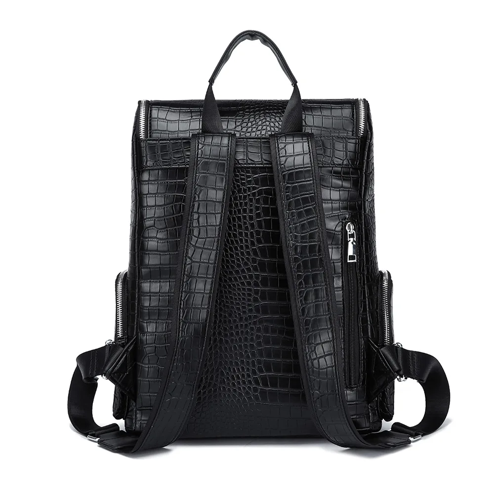 Luxus-Rucksack für Herren Business-Laptoptasche Modischer Alligator-Leder Reiserucksack für Männer Große Kapazität Herren-Schulranzen Rucksack – Detail 11