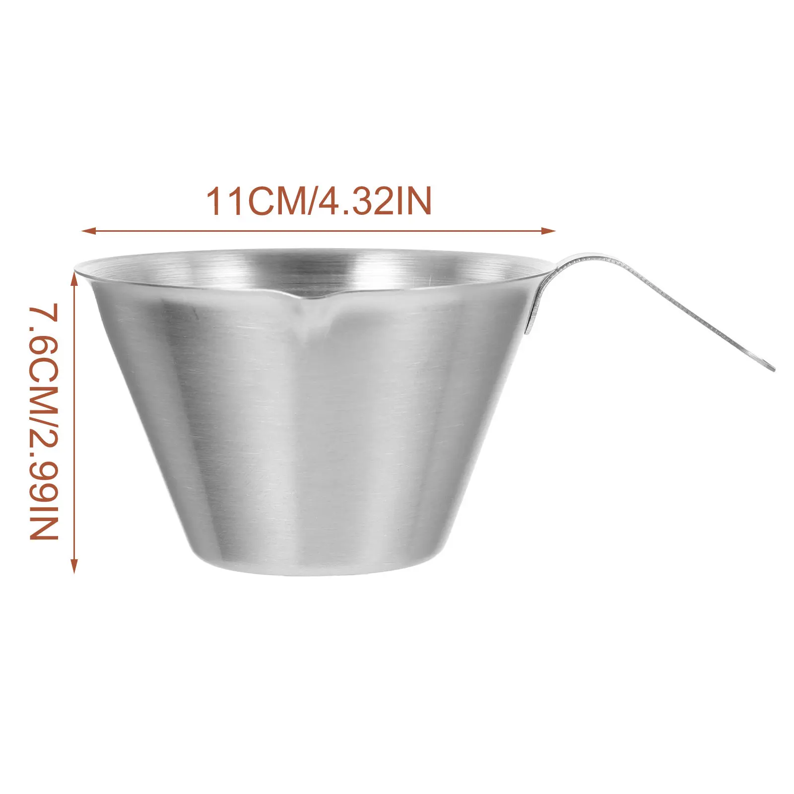 Graduated Espresso Measuring Cup Stainless Steel Heat Resistant Wide Mouth Easy Pour Clean Compact for Coffee Brewing Baking