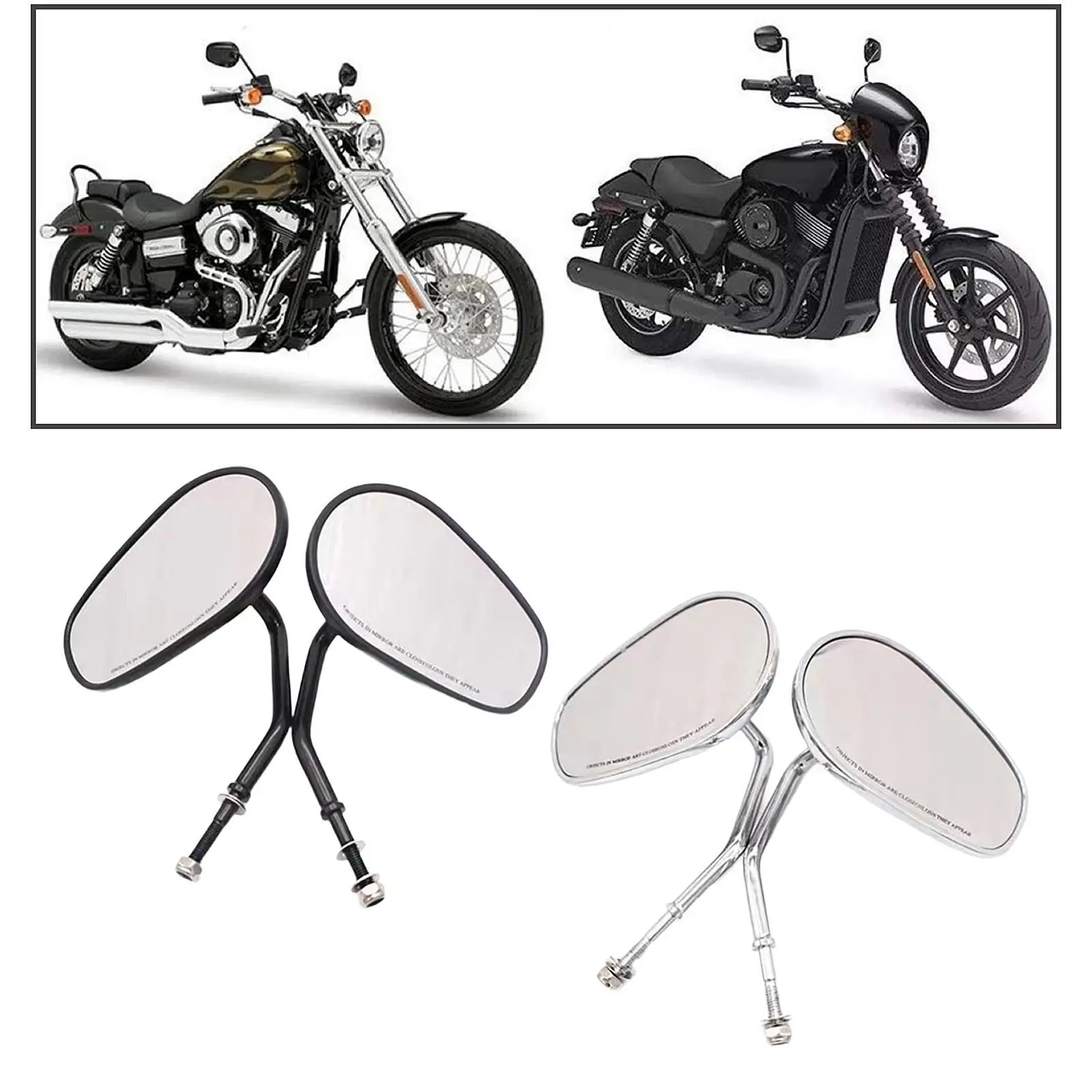 

Набор из двух мотоциклетных зеркал заднего вида для простой установки и замены