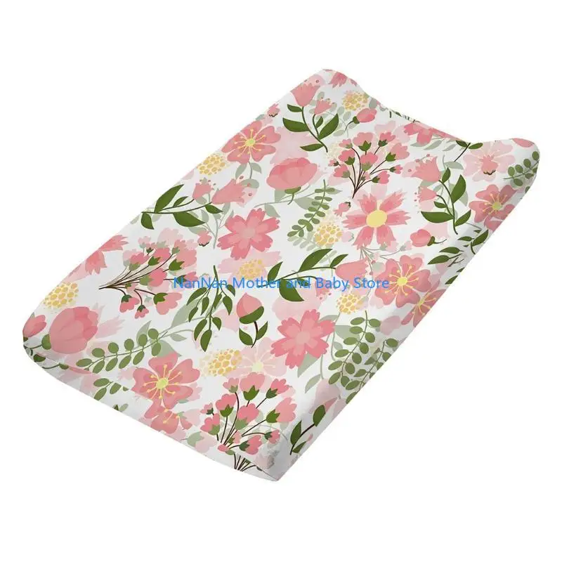

Diaper Change Table Sheet Stretchy Changing Mat Cover Baby Changing Pad Cover Soft Breathable Cotton Nursery Pad Cover