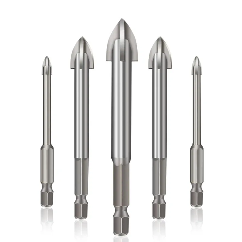 5pcs/set Efficient Universal Drilling Tools Cemented Carbide Drill Bit Ceramic Brick Wall Holes Opening Power Alloy Accessories