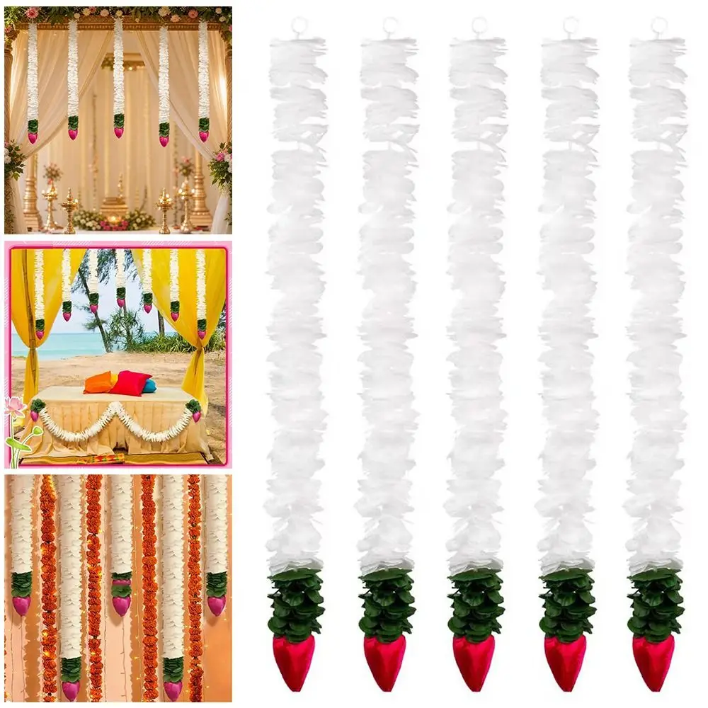 1/3 шт. Пластиковая искусственная гирлянда из жасмина, реалистичные цветы, белая цветочная гирлянда, гирлянда из бутонов лотоса, декор для свадьбы