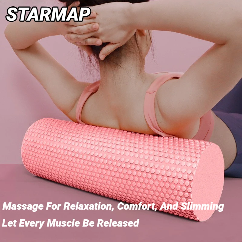 Yoga Roller Round EVA Foam Cylinder For Pilates Exercise Enhanced Home Workouts Column Massage Muscle Fitness Gym Sport