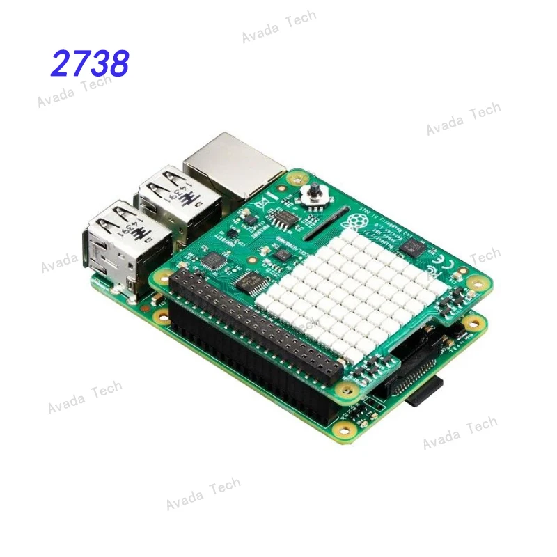 Avada Tech 2738 Development Board and Toolkit - ARM Raspberry Pi Sense HAT - any Raspberry Pi with 2x20 Connector