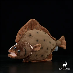 Flatfish High Fidelity Cute Flounder Plushie Plaice Plush Toys Lifelike Animals Simulation Stuffed Doll Kawai Toy Gifts Kids