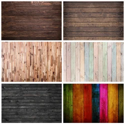 Vintage Wood Floor Photography Backdrops Newborn Baby Shower Photo Background Cake Smash Birthday Party Studio Decor Photo Props