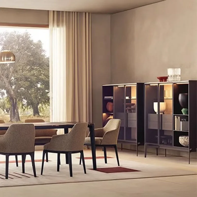 // أرفف حديثة خزانة بار غرفة المعيشة المتنقلة خزانة مشروبات خشبية فاخرة مصمم زجاج طاولات تيكيلا أثاث منزلي