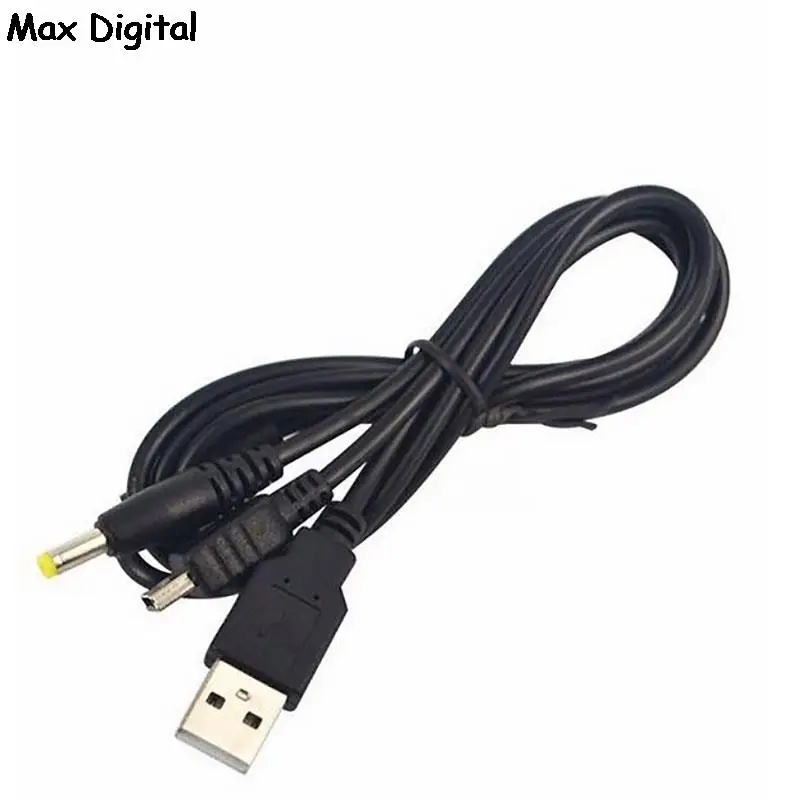 Cable de carga USB 2 en 1, cargador de 1,2 m para PSP 1000, 2000, 3000, 5V, enchufe de carga USB a DC 1A, Cable de alimentación, accesorios de juego