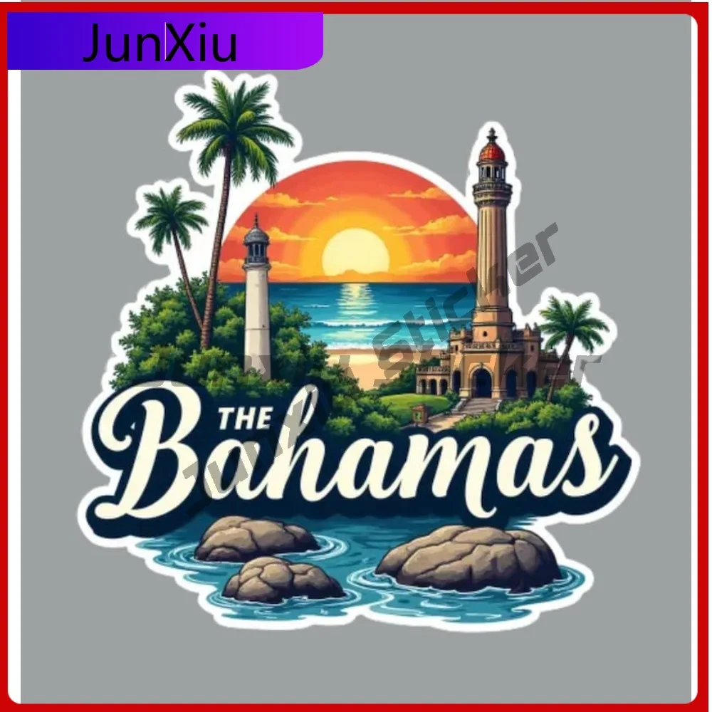 

The Bahamas Vacation Sticker Custom Decals Motorcycle Fridge Rv Camper Windows Laptop Stickers Camping Car Bike Accessories Pvc