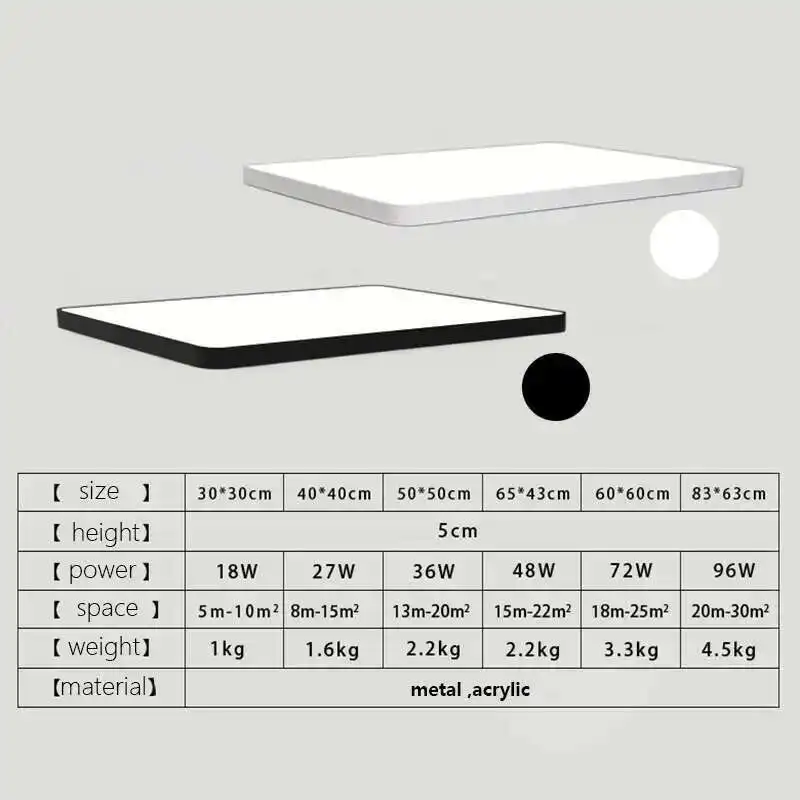 

Ultra-Thin Ceiling Led Light Living Room Bedroom Hall Modern Ceiling Lamps Rectangle Square Round Lighting Ceiling Chandelier